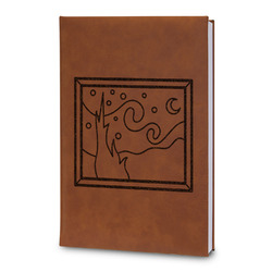 The Starry Night (Van Gogh 1889) Leatherette Journal - Large - Double Sided