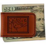 The Starry Night (Van Gogh 1889) Leatherette Magnetic Money Clip - Single Sided