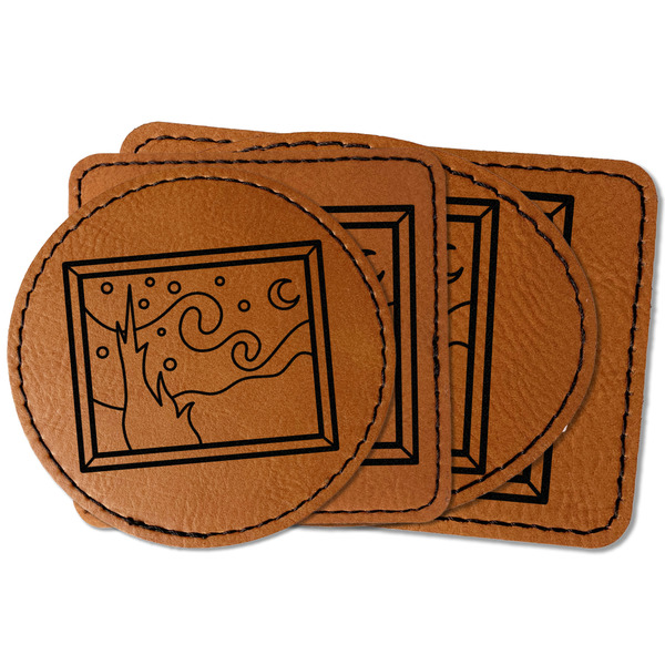 Custom The Starry Night (Van Gogh 1889) Faux Leather Iron On Patch
