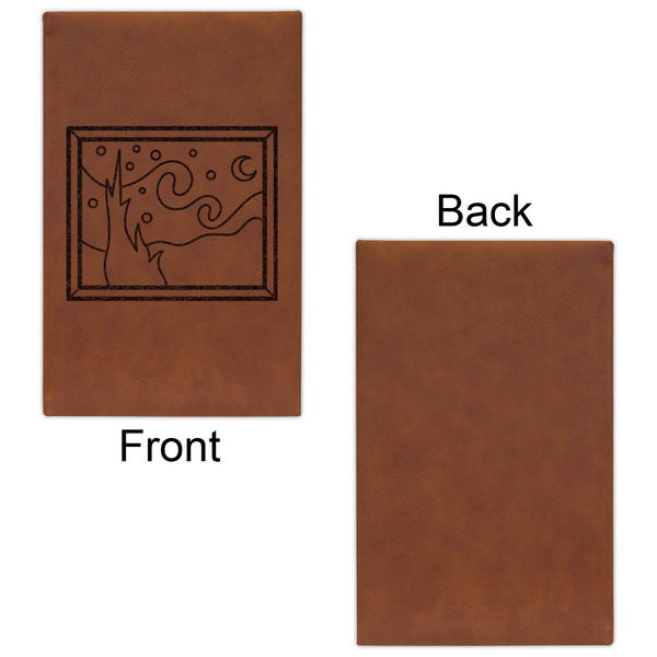 The Starry Night (Van Gogh 1889) Leatherette Sketchbooks - Small - Single Sided - Front & Back View