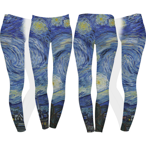 The Starry Night (Van Gogh 1889) Leggings Turn Around - Apvl