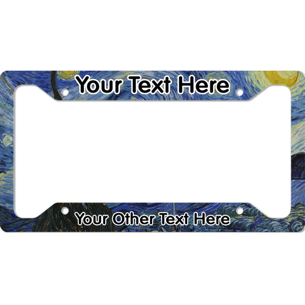 Custom The Starry Night (Van Gogh 1889) License Plate Frame - Style A