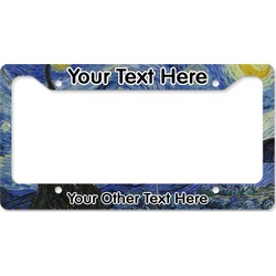 The Starry Night (Van Gogh 1889) License Plate Frame - Style B