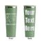 The Starry Night (Van Gogh 1889) Light Green RTIC Everyday Tumbler - 28 oz. - Front and Back