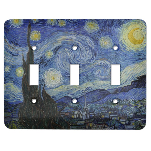 Custom The Starry Night (Van Gogh 1889) Light Switch Cover (3 Toggle Plate)