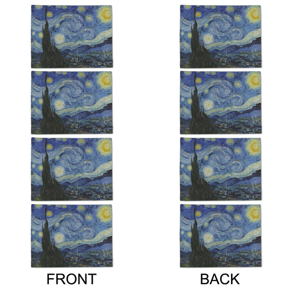 The Starry Night (Van Gogh 1889) Linen Placemat - APPROVAL Set of 4 (double sided)