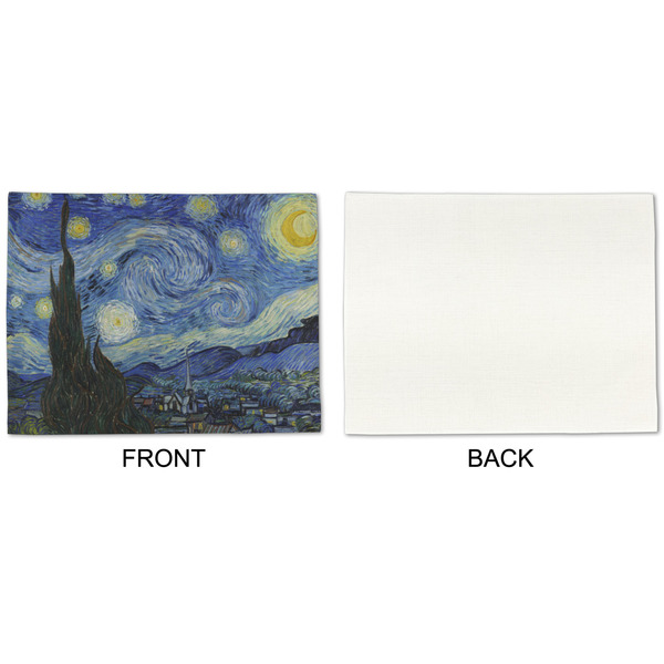 The Starry Night (Van Gogh 1889) Linen Placemat - APPROVAL Single (single sided)