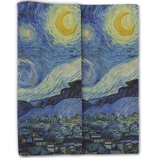 The Starry Night (Van Gogh 1889) Linen Placemat - Folded Half (double sided)
