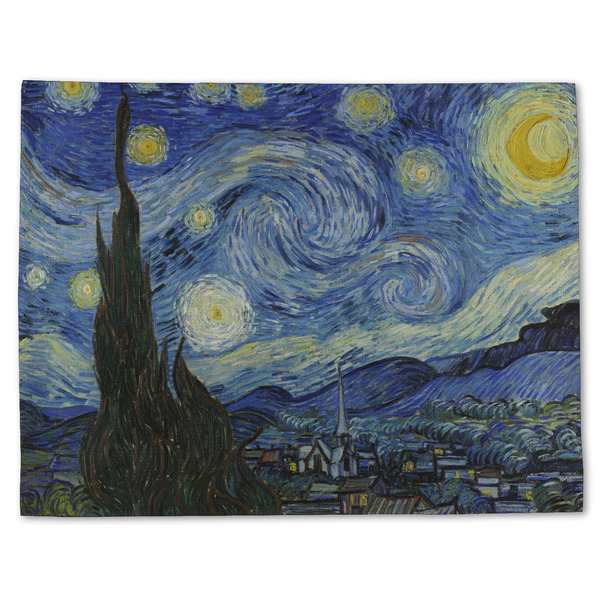 Custom The Starry Night (Van Gogh 1889) Single-Sided Linen Placemat - Single