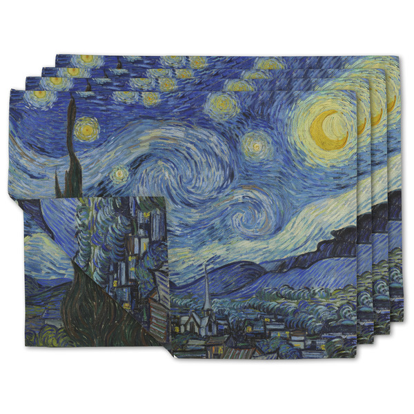Custom The Starry Night (Van Gogh 1889) Linen Placemat