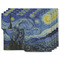The Starry Night (Van Gogh 1889) Linen Placemat - MAIN Set of 4 (double sided)