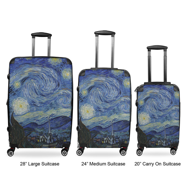 The Starry Night (Van Gogh 1889) Luggage Bags all sizes - With Handle
