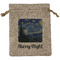 The Starry Night (Van Gogh 1889) Medium Burlap Gift Bag - Front