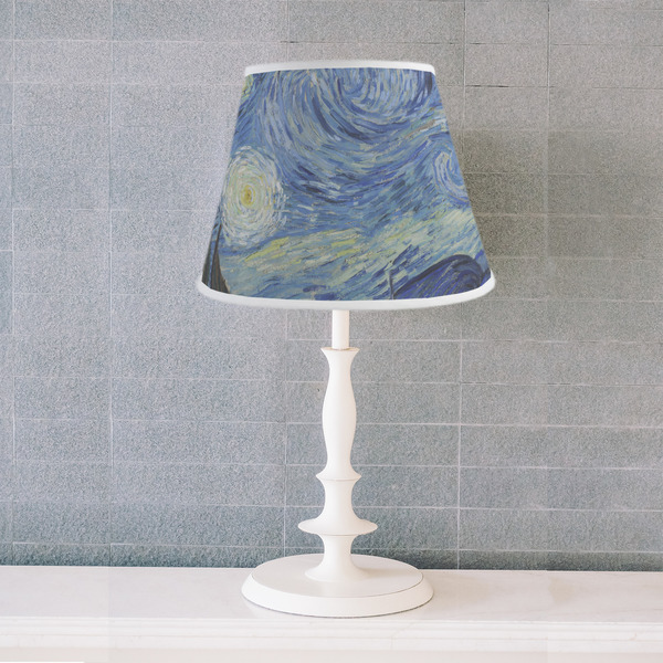The Starry Night (Van Gogh 1889) Poly Film Empire Lampshade - Lifestyle