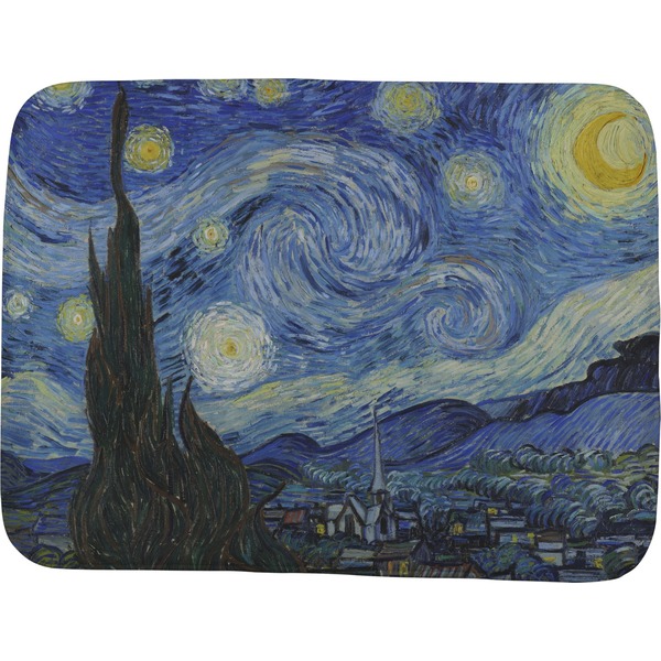 Custom The Starry Night (Van Gogh 1889) Memory Foam Bath Mat - 48"x36"