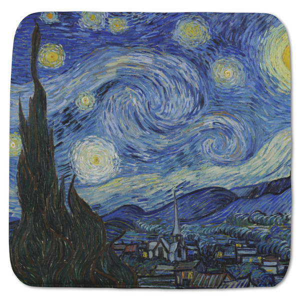 Custom The Starry Night (Van Gogh 1889) Memory Foam Bath Mat - 48"x48"