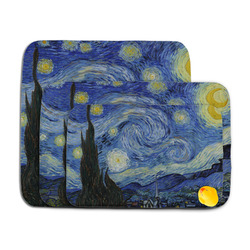 The Starry Night (Van Gogh 1889) Memory Foam Bath Mat