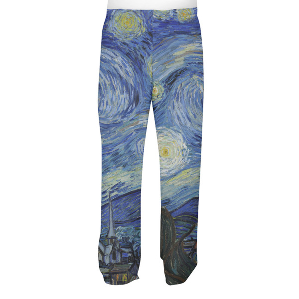 The Starry Night (Van Gogh 1889) Men's Pjs Back - on model