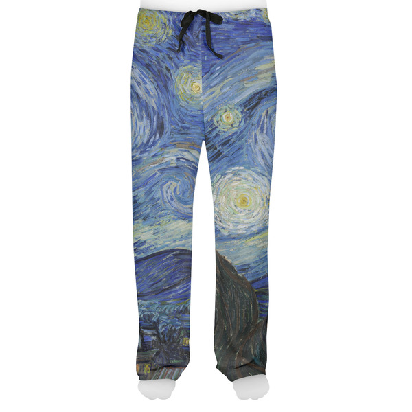 The Starry Night (Van Gogh 1889) Men's Pjs Front - on model