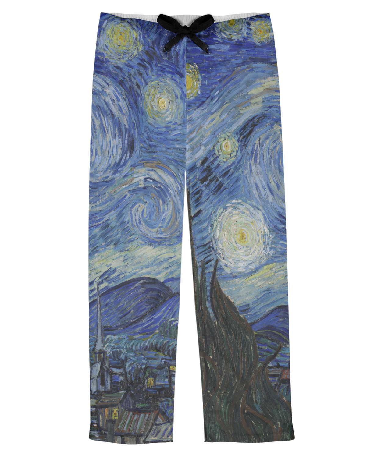 Custom The Starry Night (Van Gogh 1889) Mens Pajama Pants