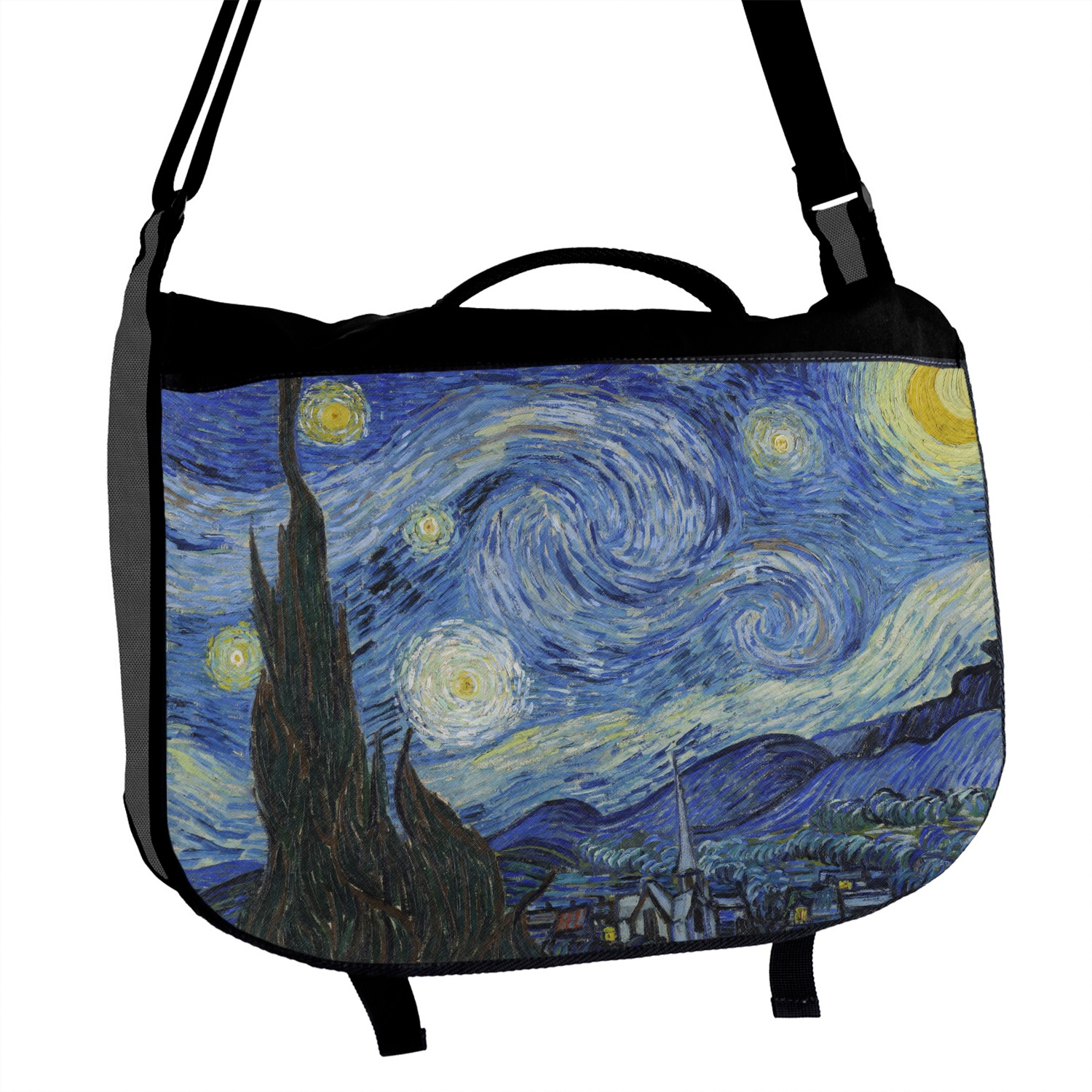 The Starry Night (Van Gogh 1889) Messenger Bag YouCustomizeIt