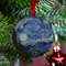 The Starry Night (Van Gogh 1889) Metal Ball Ornament - Lifestyle