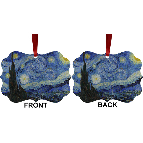 The Starry Night (Van Gogh 1889) Metal Benilux Ornament - Front and Back (APPROVAL)