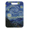 The Starry Night (Van Gogh 1889) Metal Luggage Tag - Front Without Strap