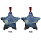 The Starry Night (Van Gogh 1889) Metal Star Ornament - Front and Back