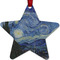 The Starry Night (Van Gogh 1889) Metal Star Ornament - Front