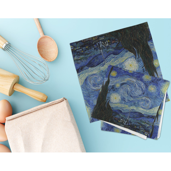 The Starry Night (Van Gogh 1889) Microfiber Dish Rag - LIFESTYLE