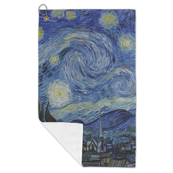 The Starry Night (Van Gogh 1889) Microfiber Golf Towels - FOLD