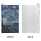 The Starry Night (Van Gogh 1889) Microfiber Golf Towels - Small - APPROVAL