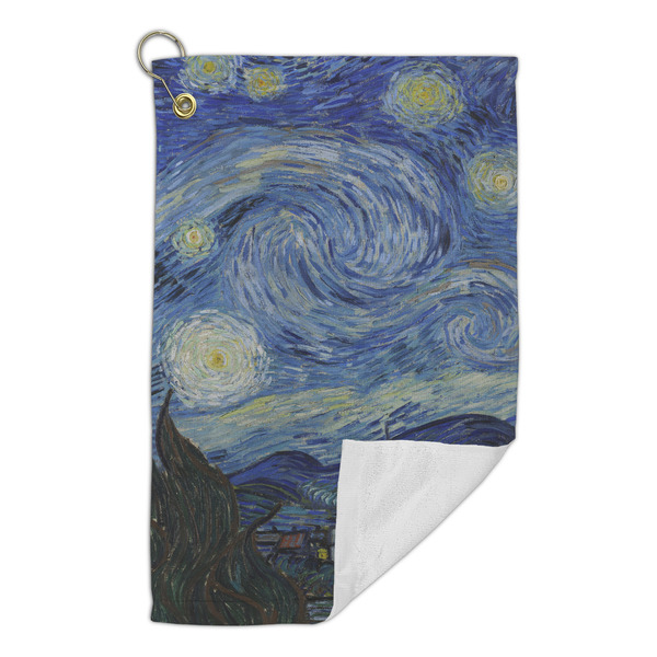The Starry Night (Van Gogh 1889) Microfiber Golf Towels Small - FRONT FOLDED