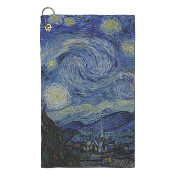 Custom The Starry Night (Van Gogh 1889) Microfiber Golf Towel - Small
