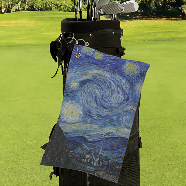 The Starry Night (Van Gogh 1889) Microfiber Golf Towels - LIFESTYLE