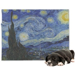 The Starry Night (Van Gogh 1889) Dog Blanket - Large