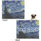 The Starry Night (Van Gogh 1889) Microfleece Dog Blanket - Large- Front & Back