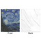 The Starry Night (Van Gogh 1889) Minky Blanket - 50"x60" - Single Sided - Front & Back
