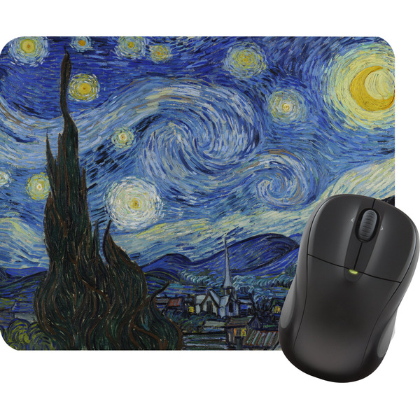 Custom The Starry Night (Van Gogh 1889) Rectangular Mouse Pad