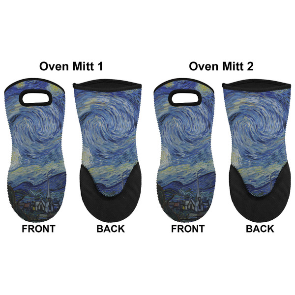 The Starry Night (Van Gogh 1889) Neoprene Oven Mitt - Set of 2 - Approval