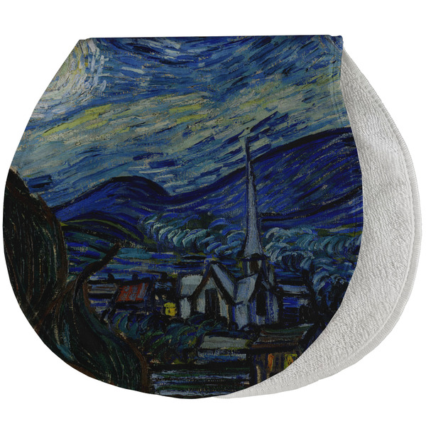 Custom The Starry Night (Van Gogh 1889) Burp Pad - Velour