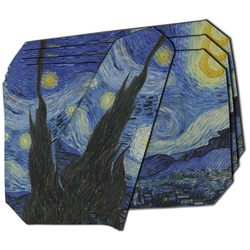 The Starry Night (Van Gogh 1889) Dining Table Mat - Octagon - Set of 4 (Double-SIded)