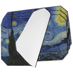The Starry Night (Van Gogh 1889) Dining Table Mat - Octagon - Set of 4 (Single-Sided)