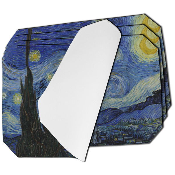 Custom The Starry Night (Van Gogh 1889) Dining Table Mat - Octagon - Set of 4 (Single-Sided)