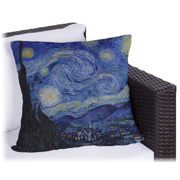 Custom The Starry Night (Van Gogh 1889) Outdoor Pillow - 18"