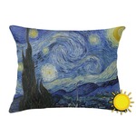 The Starry Night (Van Gogh 1889) Outdoor Throw Pillow (Rectangular)