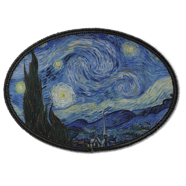 Custom The Starry Night (Van Gogh 1889) Iron On Oval Patch