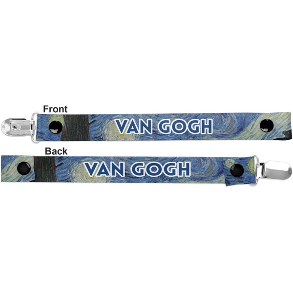 The Starry Night (Van Gogh 1889) Pacifier Clip - Front and Back