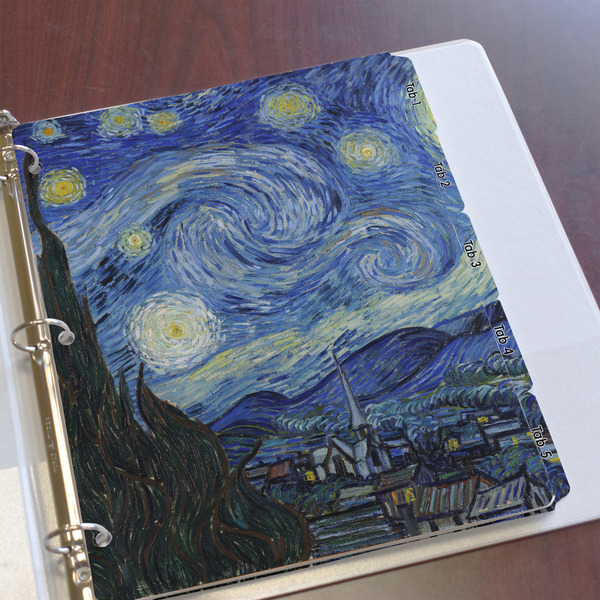The Starry Night (Van Gogh 1889) Page Dividers - Set of 5 - In Context